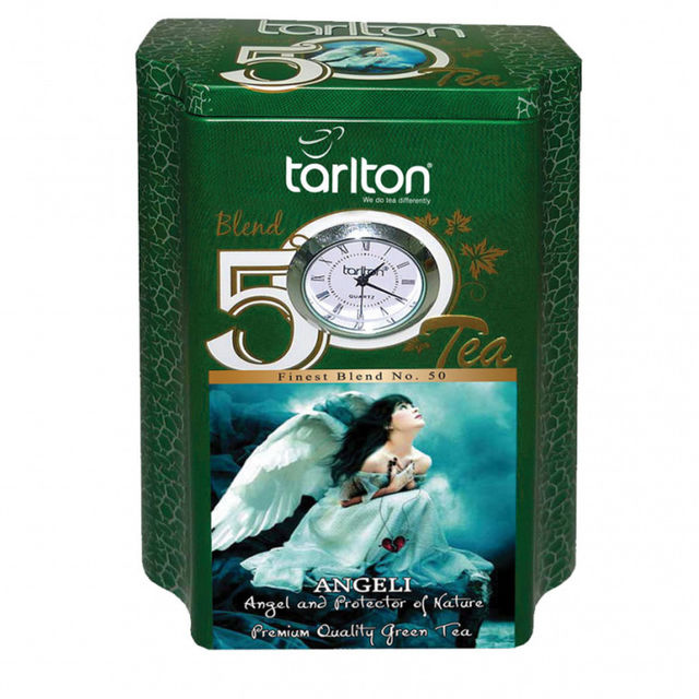 Чай зелёный Tarlton Ангел, жестяная банка с часами, 200 г