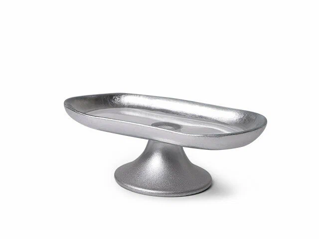 13887 FISSMAN Фруктовница ALESSIO 21x11,5x7см, цвет металлик (стекло)