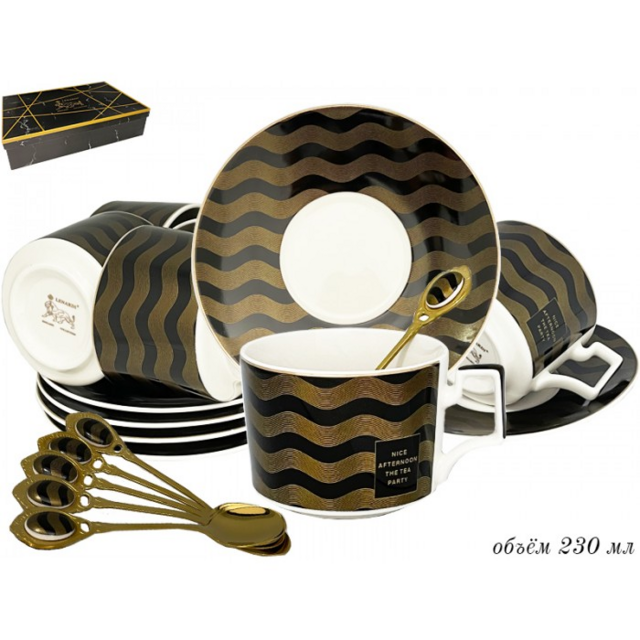 Чайный набор Lenardi, 18 предметов, 230 мл, в подарочной упаковке, арт. 133-129