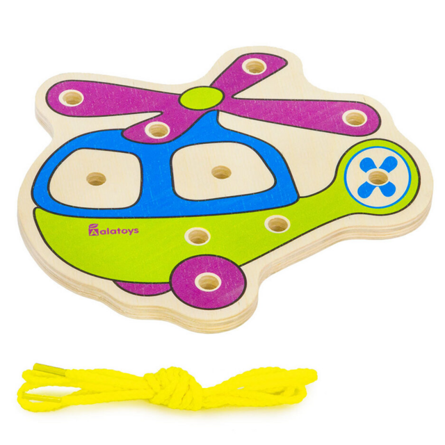Шнуровка Вертолет, развивающая игрушка для детей, арт. ШН18