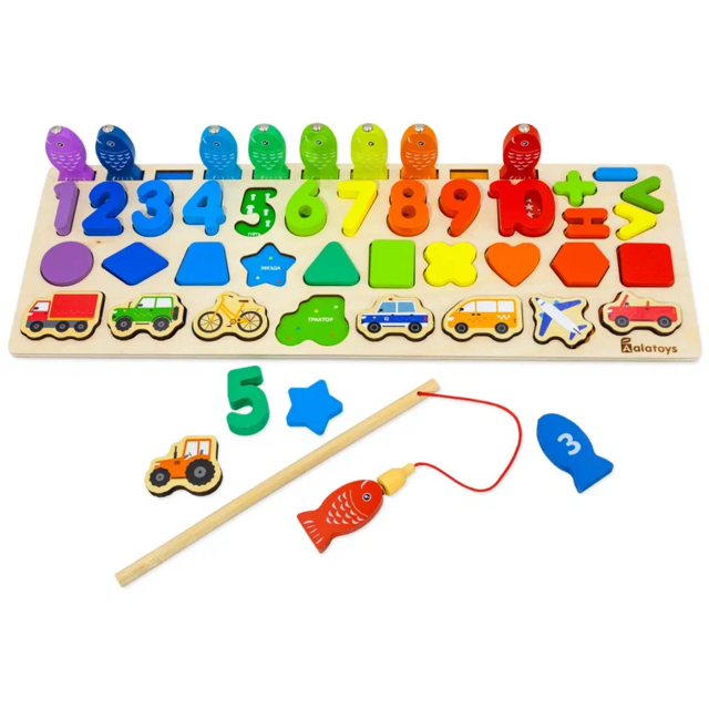 Пазлы-сортер Магнитная рыбалка, развивающая игрушка для детей, арт. ПЗЛ56