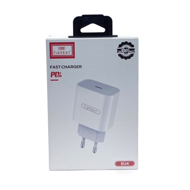 СЗУ Earldom ES-EU4 PD USB-C 20W Fast Wall Charger (белое)