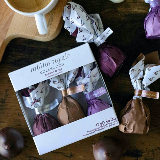 Rabitos Royale Набор конфет Ассорти Инжир в тёмном, молочном, белом шоколаде, 47 гр