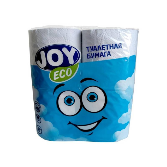 Туалетная бумага Joy 2 слоя белая, 4 рулона