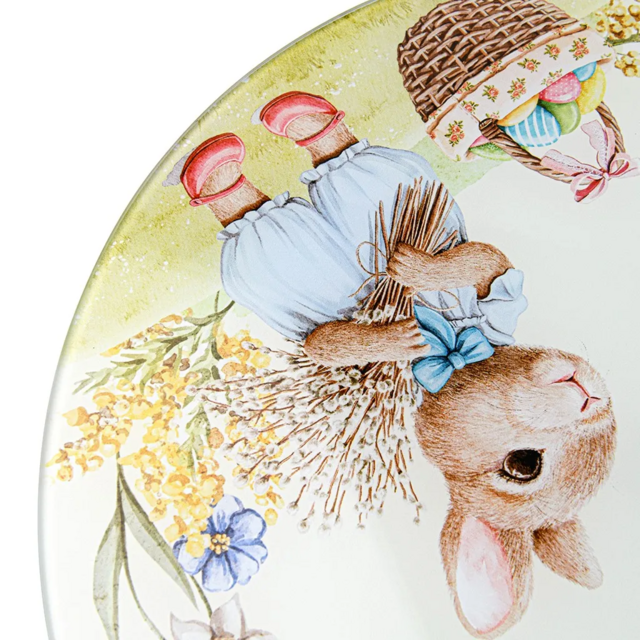 6110 FISSMAN Блюдо сервировочное EASTER 32см вращающееся  (стекло)