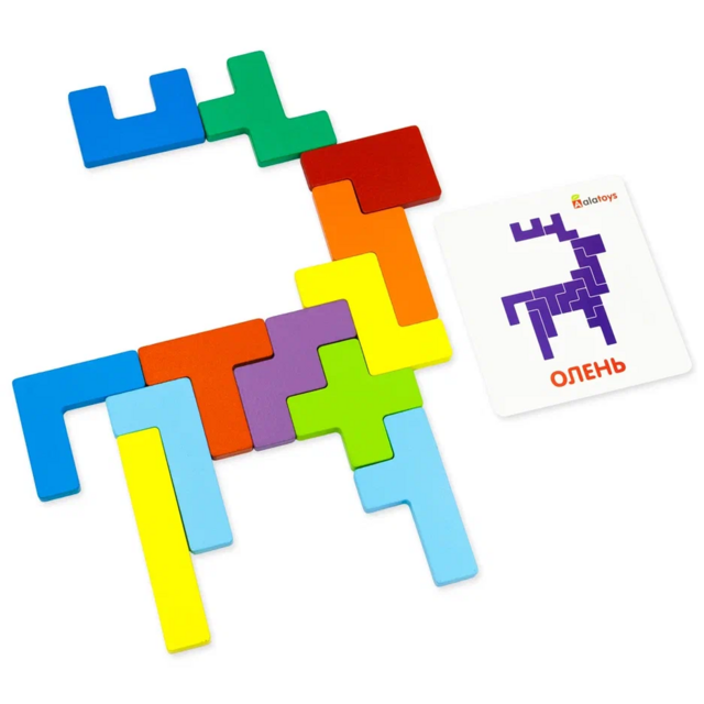 Танграм Тетрис, развивающая игрушка для детей, арт. ТТР02