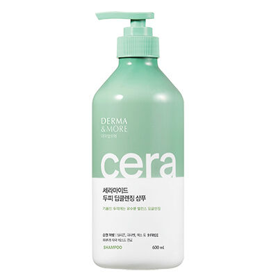 299715 "Derma&More" Ceramide Shampoo Шампунь для глубокого очищения жирной кожи головы с церамидами и маслом чайного дерева 600мл 1/10