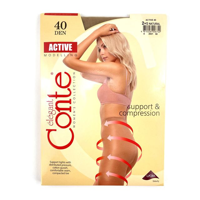 Колготки Conte Active 40 den, цвет natural, размер 2 (S)