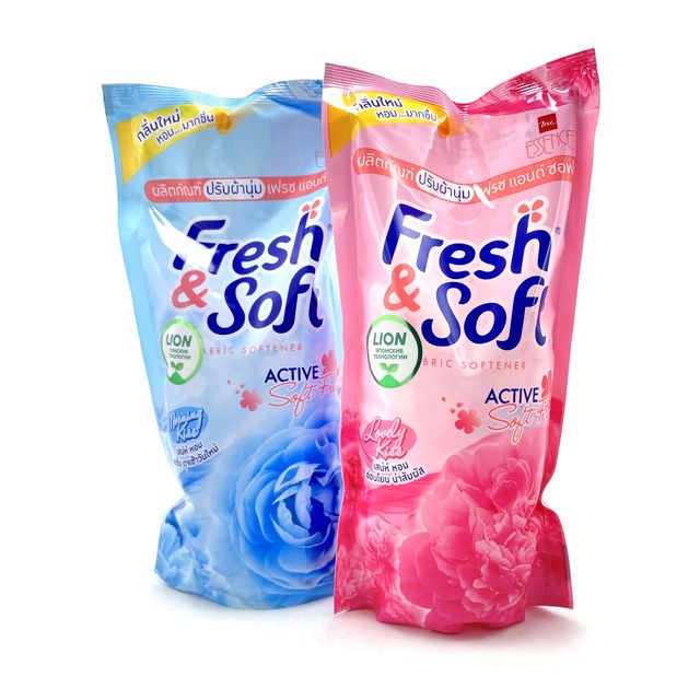 Кондиционер для белья LION THAILAND Fresh&Soft парфюмированный Сладкий Поцелуй, 600 мл