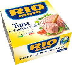 Филе тунца полосатого RIO MARE, в подсолнечном масле, 160г