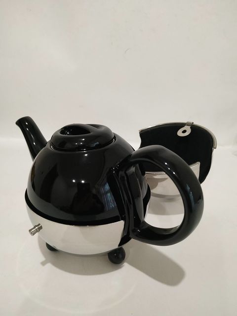 Чайник TWG Design с фильтром и подогревателем, черный с серебряным, 500 мл