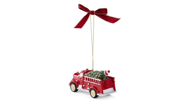 Украшение новогоднее Spode Пожарная машина 10 см, керамика