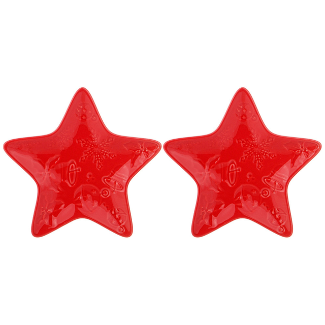 Набор тарелок-звезда LEFARD CELEBRATION, 2 шт, 14 см, красный, арт. 189-322