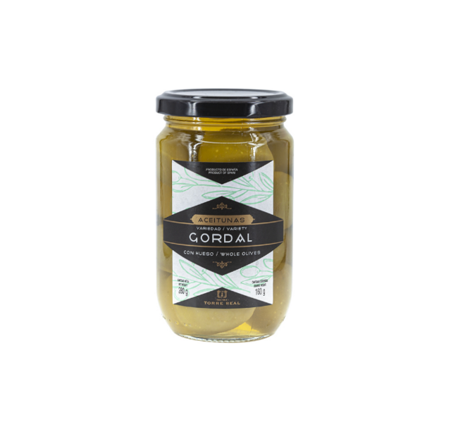 Королевские оливки Torres Гордал в оливковом маринаде с косточкой 280 г (Qeen Olives)