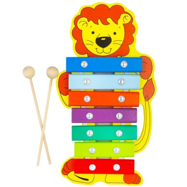 Ксилофон Львёнок 7 нот окрашенный, развивающая игрушка для детей, арт. КС0704