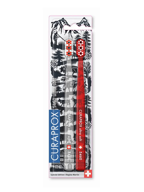 Набор зубных щеток Curaprox Ultrasoft Duo Swiss 2020, d0.10мм, 2шт