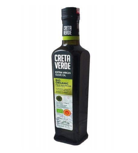 Creta Verde оливковое масло Extra Virgin Organic (Bio) P.D.O. Kolymvari с о.Крит 500мл стекло
