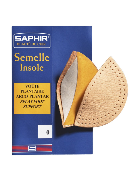 SAPHIR Супинатор-клин кожаный Semelle Insole, VOUTE PLANTAIRE ARCO PLANTAR, размер 35/37
