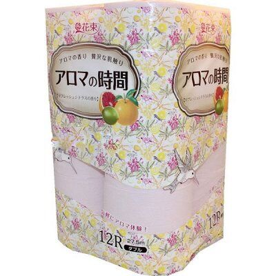 Туалетная бумага Marutomi Time of Aromat двухслойная, 12 рулонов