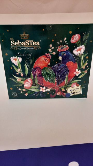 Чай ассорти SebaSTea BIRD SONG №4 (коробка зелёная), 60 пак.