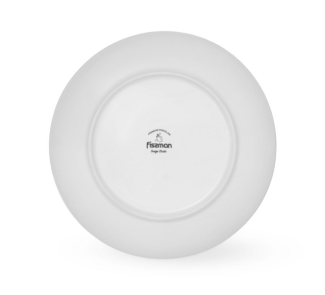 13713 FISSMAN Тарелка ELEGANTE GRAY 23см (фарфор)