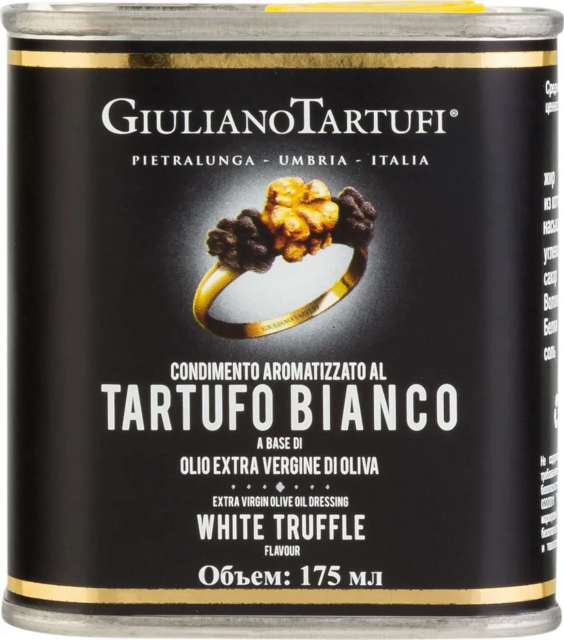 Масло оливковое Giuliano Tartufi ароматизированное белым трюфелем Extra Vergine 175 мл, жесть, Италия