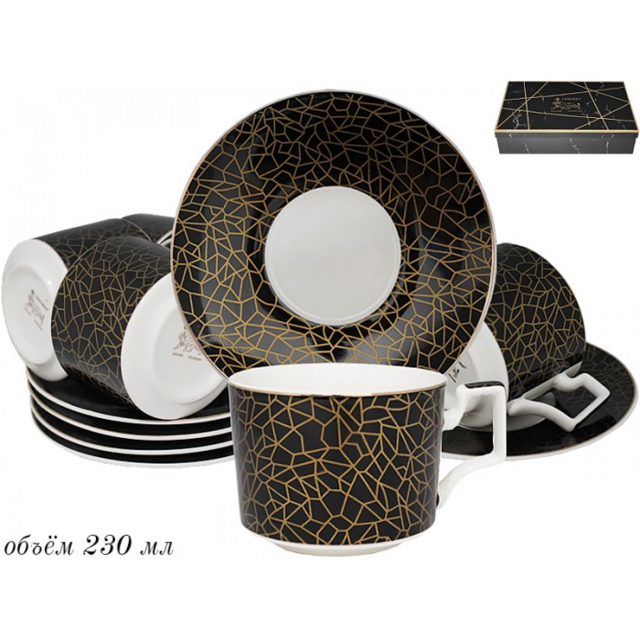 Чайный набор Lenardi,  12 предметов, 230 мл, в подарочной упаковке, арт. 133-138