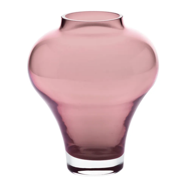 Ваза Krosno Бутон 22,2 см, стекло, розовая