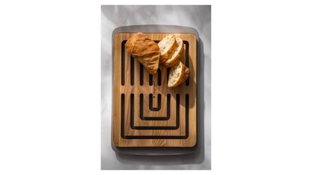 Доска для хлеба Legnoart Vitto 36х26,8х3,5 см, ясень/древесный композит, светлая