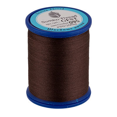 Швейные нитки (полиэстер) Sumiko Thread, 200м, цвет 095 т.коричневый