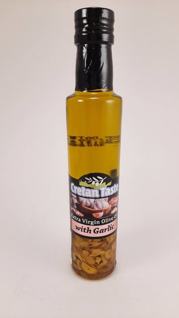 Cretan Taste оливковое масло Extra Virgin с чесноком с о.Крит 250мл стекло