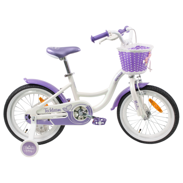 Детский велосипед Merlin 16" white/purple (алюмин)