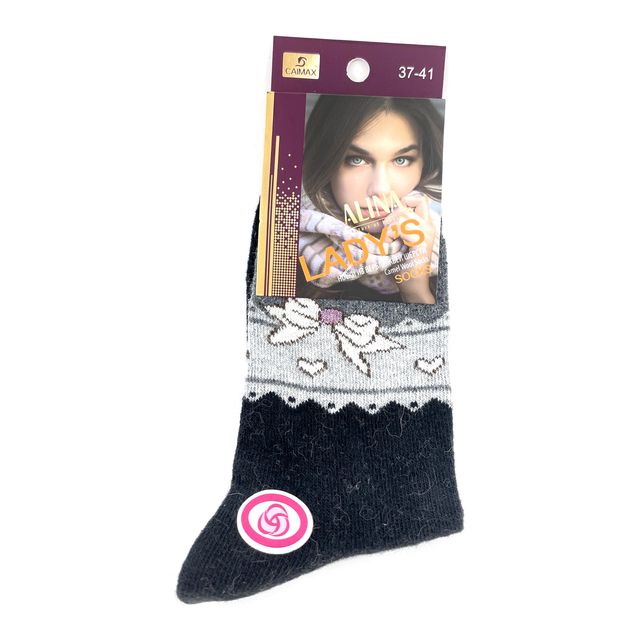 Женские носки «ALINA» размер 37 -41, (цветные черные)