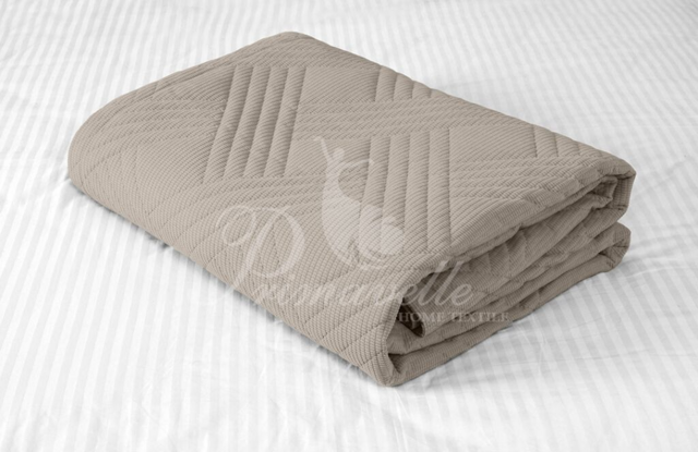 Покрывало Velvet серо-бежевый, размер 220x240
