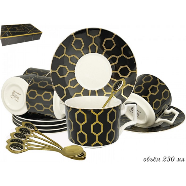 Чайный набор Lenardi, 18 предметов, 230 мл, в подарочной упаковке, арт. 133-122