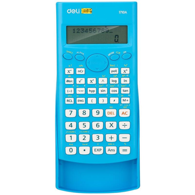 Калькулятор научный Deli E1710A 10+2-разрядный 240 функций 162x84x19 мм (синий, подходит для ЕГЭ)