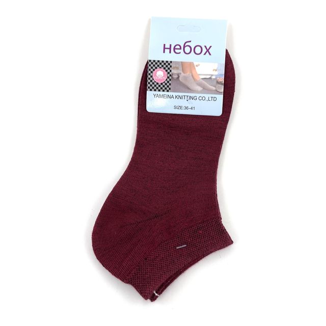 Женские носки «НЕБОХ» короткие, размер 36-41, (красные)