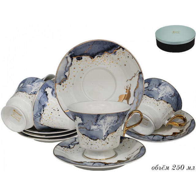 Чайный набор Lenardi,  12 предметов, 250 мл, в подарочной упаковке, арт. 122-001