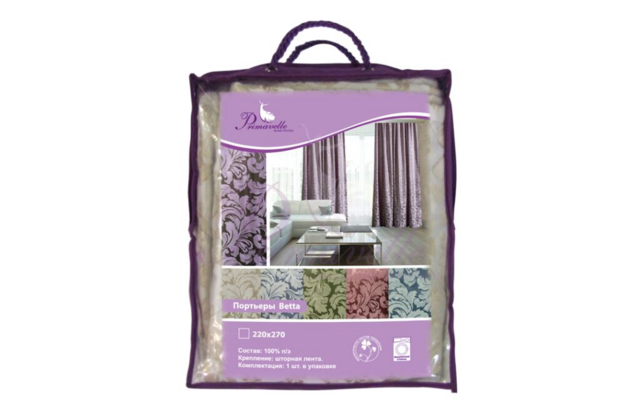 Портьеры Livia Ранголи черный, размер 140х270