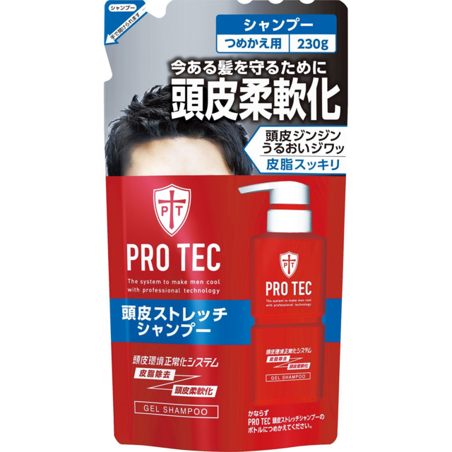 Мужской увлажняющий шампунь-гель "Pro Tec" с лёгким охлаждающим эффектом 230 г, мягкая упаковка