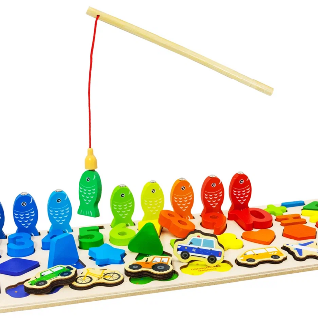 Пазлы-сортер Магнитная рыбалка, развивающая игрушка для детей, арт. ПЗЛ56