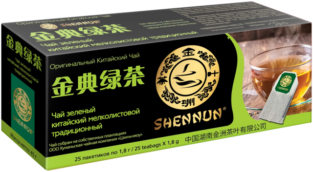 Shennun Зеленый чай традиционный, 1.8 г х 25