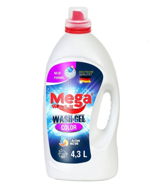 Гель для стирки цветного белья Mega Wash Color, 4305мл
