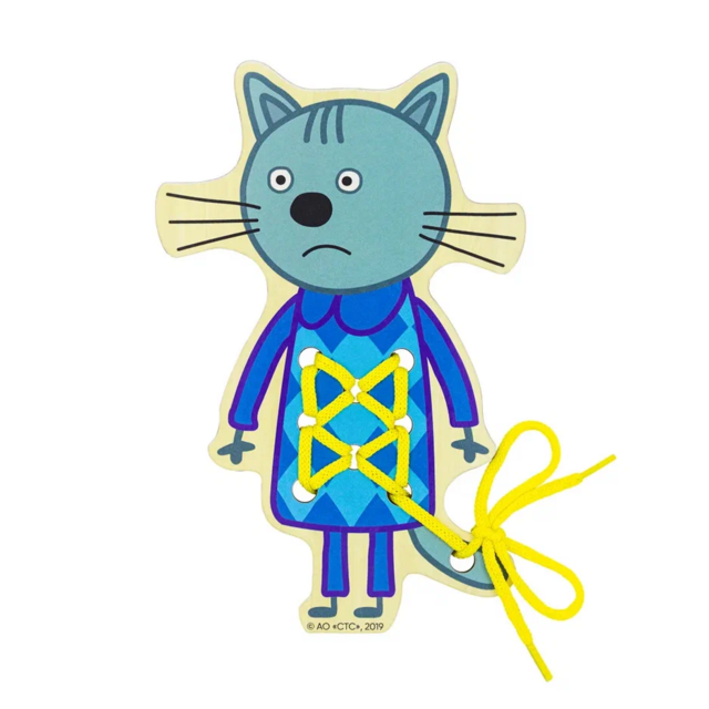 Шнуровка Нудик (Три кота), развивающая игрушка для детей, арт. ШН68