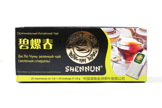 Shennun Би Ло Чунь, зеленый чай 1.8 г х 25