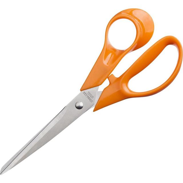 Ножницы Attache Orange с пластиковыми эллиптическими ручками, цвет оранжевый, 177 мм
