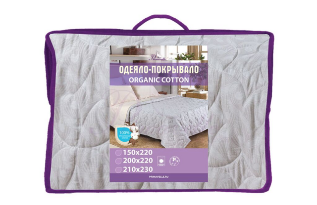 Одеяло-покрывало Organic Cotton светло-кофейный, размер 150x220