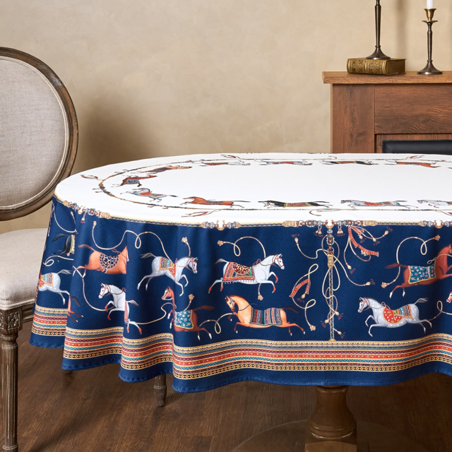 СКАТЕРТЬ ОВАЛЬНАЯ "PASSAGE"140Х300СМ ,БЕЛЫЙ, 100% ХЛОПОК,ТВИЛ, ПРОПИТКА