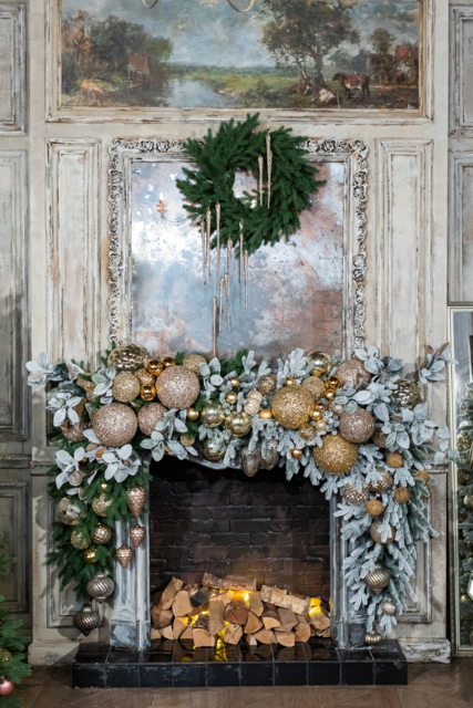 Гирлянда рождественская  Версальская заснеженная, Max Christmas, 150*40см