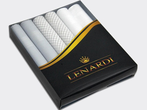 Набор 6 платков Lenardi, х/б, в подарочной упаковке, арт. 137-007